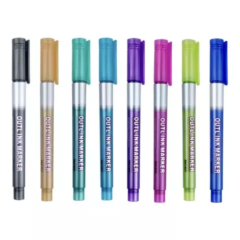 Canetas Metálicas com Contorno