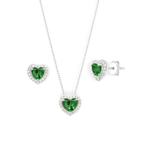 Conjunto Coração - Verde Esmeralda - comprar online