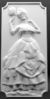 Placa de Parede Orixá Oxum 34cm Gesso Cru