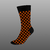 Meia M de Motock Orange & Black | MEIA CANO ALTO UNISSEX - TAMANHO ÚNICO - Motock
