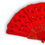 Leque vermelho com bordado vermelho - comprar online