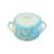 Ibá Branco com Estampa Floral Azul Claro 12 peças