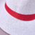 Chapéu de Exu Branco com fita vermelho - Aba larga - loja online