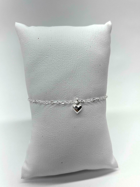 Pulseira Infantil Pingente Coração 6mm