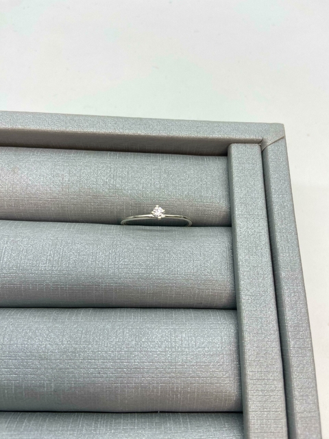 Anel Solitário Zircônia Cristal 3mm