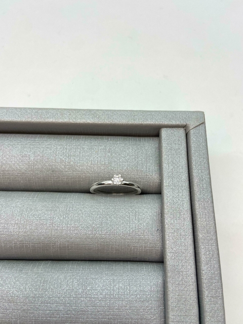 Anel Solitário Zircônia Cristal