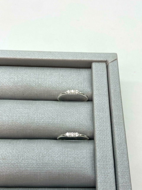 Anel Fino 3 Zircônias