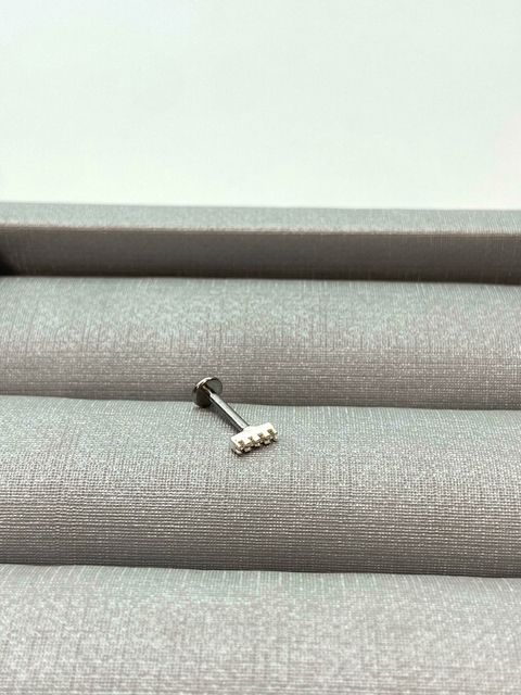 Piercing Haste Fixa Palito Cravejado 5mm