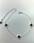 Pulseira Lisa Lap 3 Trevos Onix Contorno Crav 8mm 16+5cm - comprar online