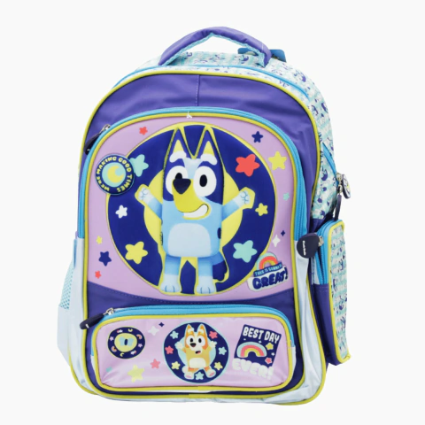 Mochila Escolar Primaria Bluey Azul Estampado de Fotorama
