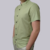 Camisa Slim Manga Curta Gola Padre de Linho Barroco – Casual e Confortavel - Natanformen