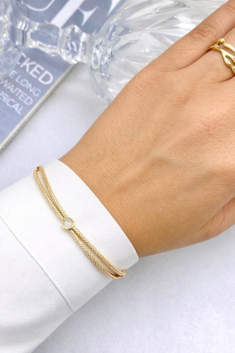 Bracelete Celeste Dourado