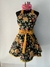 Delantal Impermeable Floral negro