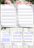 Caderno Floral Lílas - Ateliê Tamires Silva Papelaria Criativa