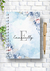 Caderno Floral Azul