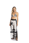 CALÇA POSTAIS OFF WHITE E PRETO - comprar online