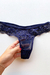 Conjunto Fabi Azul Marinho Renda Fios Dourados - Fabi Lingerie 