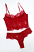 Conjunto Erica em Renda Vermelho