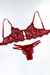 Conjunto Luisa em Renda Vermelho