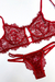 Conjunto Luisa em Renda Vermelho - Fabi Lingerie 