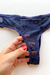 Conjunto Fabi Azul Marinho Renda Fios Dourados - loja online