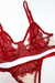 Conjunto Anastácia em Tule e Renda Vermelho - Fabi Lingerie 