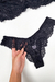 Conjunto Antônia em Renda Chantilly com Aro de Sustentação - Preto - loja online