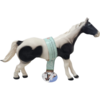 BONECO CAVALO MALHADO DE VINIL BRANCO C/ PRETO DB PLAY