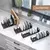 Preto cozinha prateleira de armazenamento tigela prato rack cortar placa tampa r - comprar online
