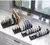 Preto cozinha prateleira de armazenamento tigela prato rack cortar placa tampa r - loja online