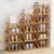 Rack de sapato de bambu sem instalação de 2-6 camadas para uso doméstico, pra