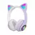 Gato Colorido LED Smartphone Headphone, Telefone, Geek Gamer, Gatinho