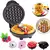 Mini máquina de waffles elétrica, portátil, automatizada, 110V