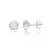 Par de Brinco Redondo Zircônia 8mm Prata 925 - comprar online