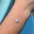 Pulseira Veneziana Ponto de Luz Redondo Prata 925