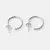 Par de Brinco Argola Redonda Fio Redondo com Tarraxa 30mm Prata 925 - comprar online