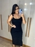 Vestido canelado com fivela - preto - TN Store | Roupas Femininas Modernas e Estilosas