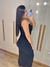 Vestido canelado com fivela - preto - loja online