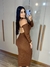Vestido canelado - marrom - TN Store | Roupas Femininas Modernas e Estilosas