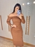 Vestido canelado - marrom na internet