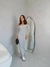Vestido canelado - cinza - comprar online