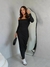 Vestido canelado - preto - comprar online