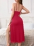 Camisola Longa Feminina Sexy de Renda com Recorte Lateral - Velvet Beauty