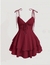 SHEIN MOD Ponto Suíço Amarrar O Ombro Duas Camadas Bainha Vestido Cami - loja online