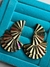 Brinco Leque Folheado a Ouro 18K