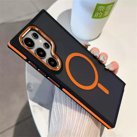 Case Samsung com proteção blindada de câmeras com suporte e Magsafe
