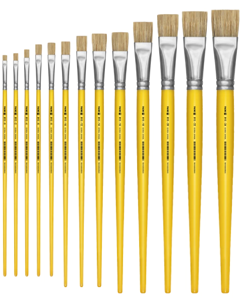 Imagen de PINCEL ARTISTICO CHATO CERDA NATURAL SERIE 815 TIGRE