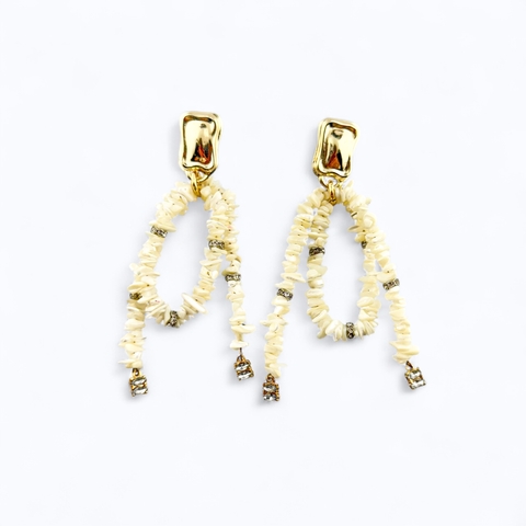 Brinco cascalho de madrepérola - comprar online