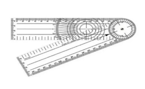 GONIOMETRO P/ORTOPEDIA GRANDE 200 X 45MM PVC