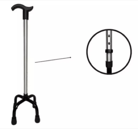 BENGALA 4 PONTAS ALUMINIO C/REGULAGEM TAKE CARE